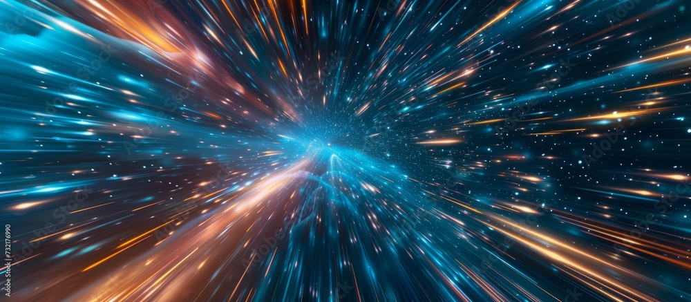 An electrifyingly blue circle in space resembling a wormhole, emanating abundant light. A captivating fusion of science, art, and symmetry. An electrifyingly blue circle in space resembling a wormhole, emanating abundant light. A captivating fusion of science, art, and symmetry.