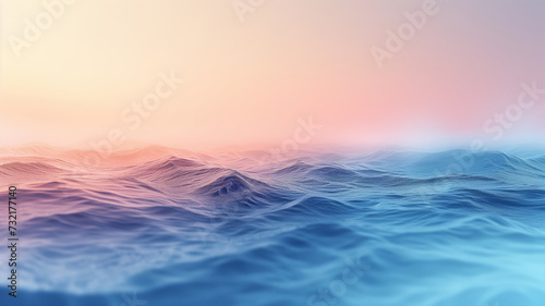 Pastel Dawn Light Over Ocean Waves