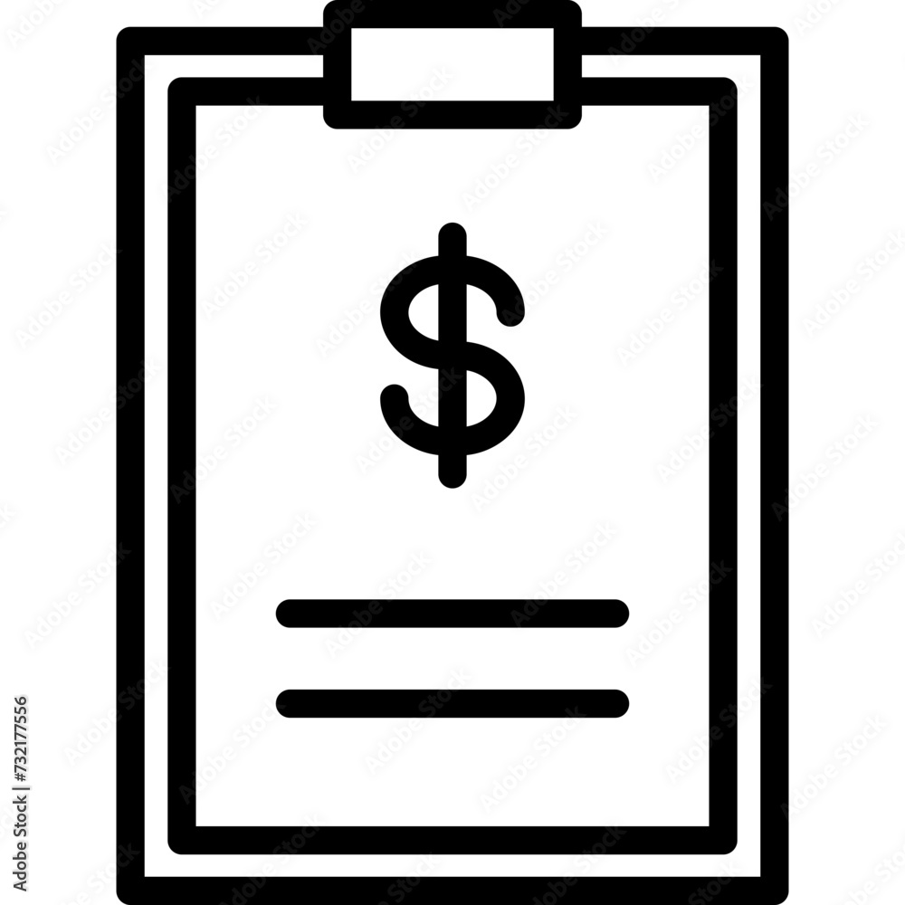 Invoice Outline Icon. Invoice Outline Icon.