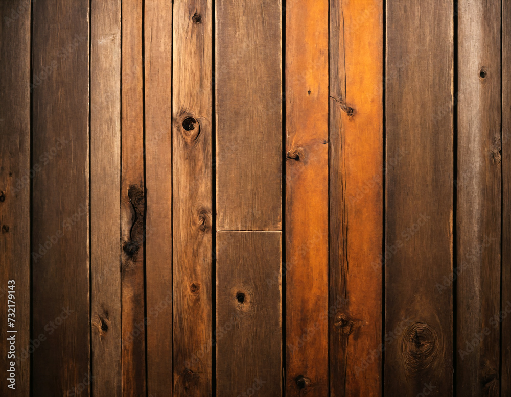 Naklejka premium Rustic vintage background - dark brown wooden boards.