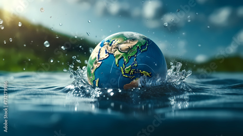 World water day illustration, save water