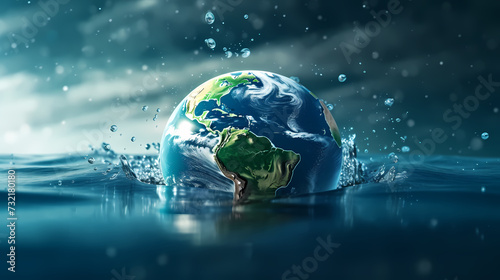 World water day illustration, save water