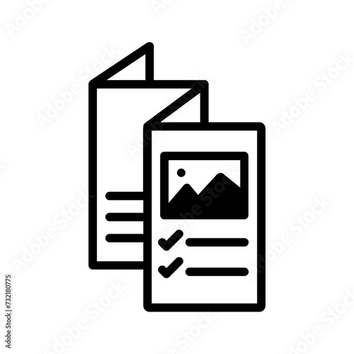 Vector solid black icon for Flyer