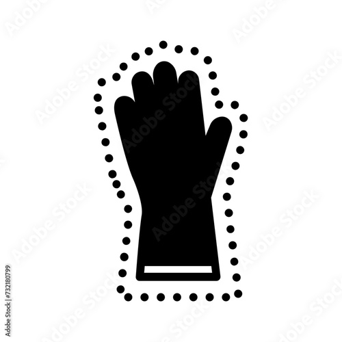Vector solid black icon for Nitrile