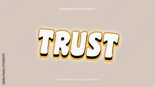 Trust editable 3d text style effect.