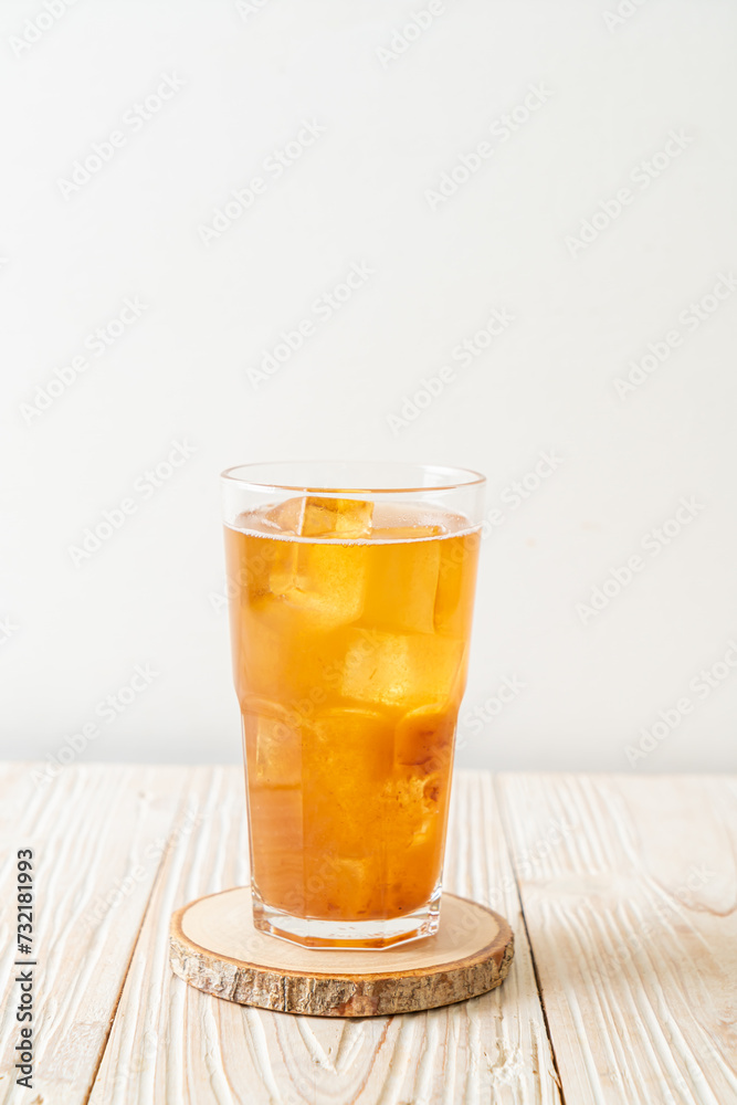 Delicious sweet drink tamarind juice and ice cube Delicious sweet drink tamarind juice and ice cube