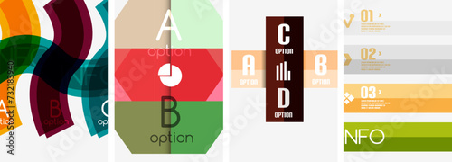 Set of infographic lines poster backgrounds. Vector illustration For Wallpaper, Banner, Background, Card, Book Illustration, landing page