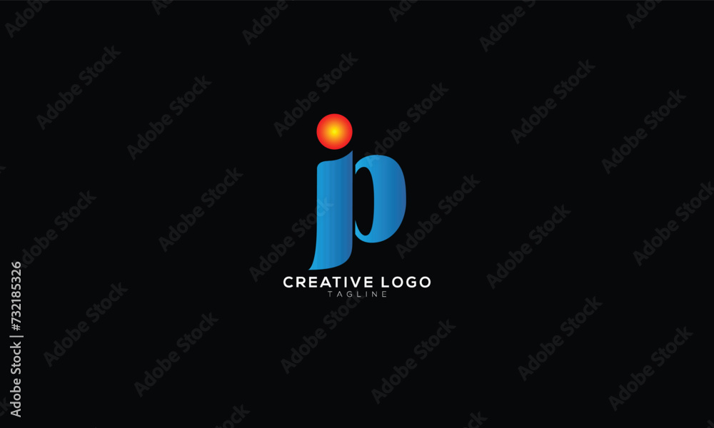IP Abstract initial monogram letter alphabet logo design IP Abstract initial monogram letter alphabet logo design