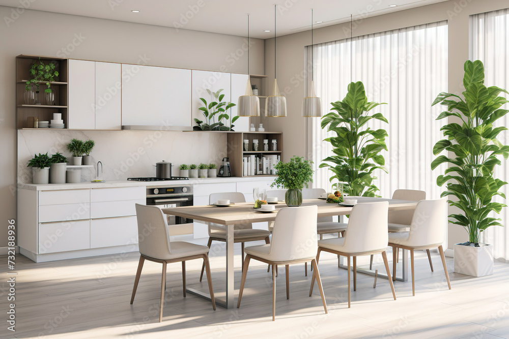 Fototapeta premium modern kitchen counter.