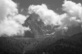 Chamonix - Aiguille de Blaitiere peak in Mont Blanc massive.