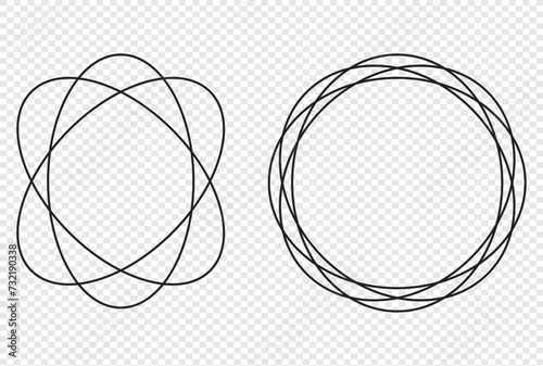 Abstract random circles geometric circular element photo