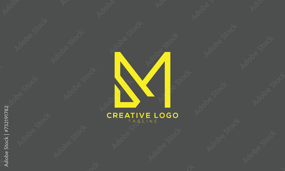 SM MS Abstract initial monogram letter alphabet logo design SM MS Abstract initial monogram letter alphabet logo design
