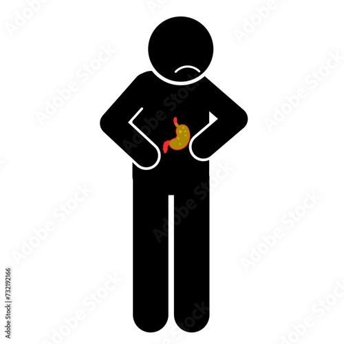 Illustrated Vector Graphics for GERD and Gastric Disease Awareness