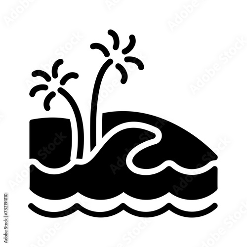 Vector solid black icon for Oceanside