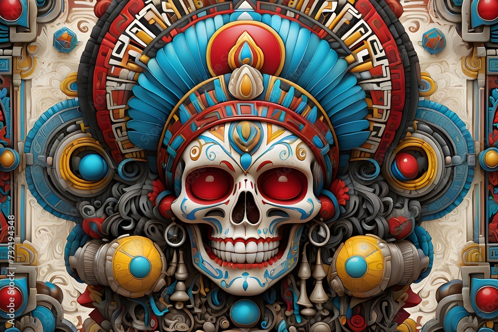 Culture skull Colorful Sugar Skull, Day of the Dead
