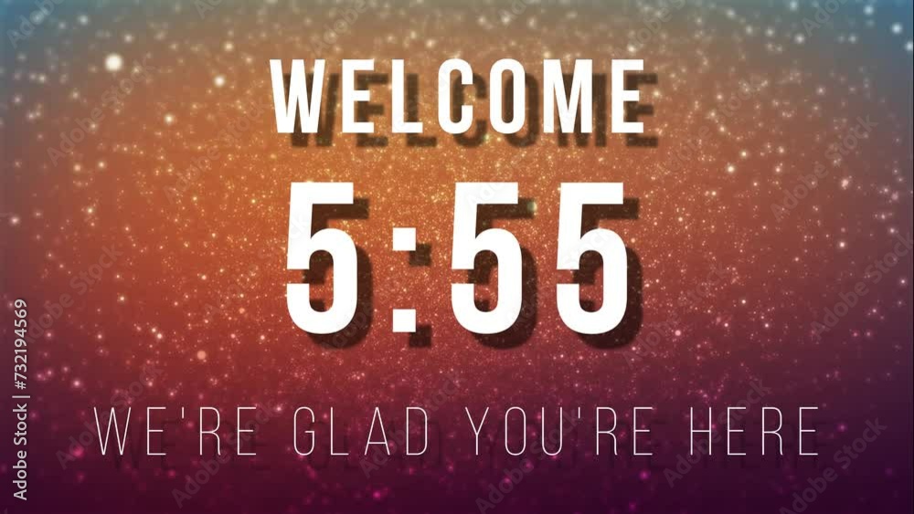 Welcome 6 minutes countdown