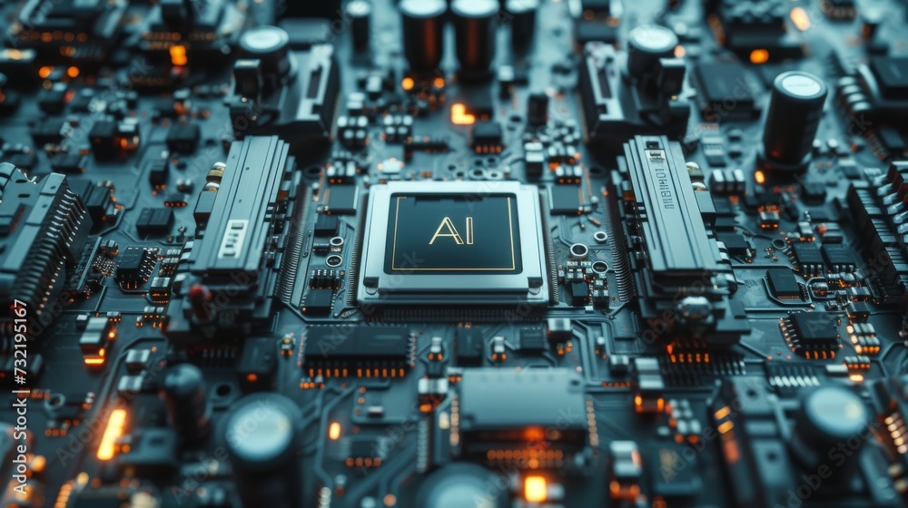 AI, artificial intelligence concept CPU digital technology artificial intelligence computer processor board chip Advanced Mobile Microprocessor Connecting Motherboard and Activating the entire System AI, artificial intelligence concept CPU digital technology artificial intelligence computer processor board chip Advanced Mobile Microprocessor Connecting Motherboard and Activating the entire System