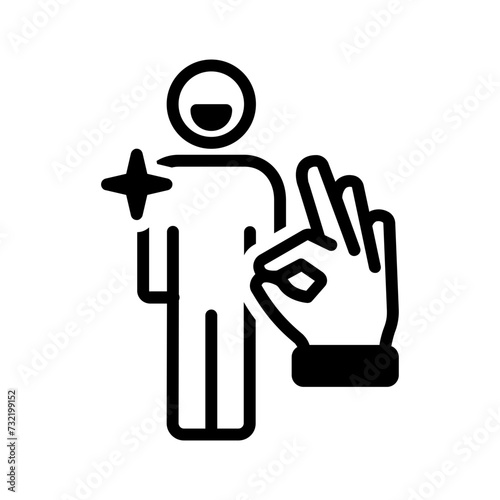 Vector solid black icon for Impeccable