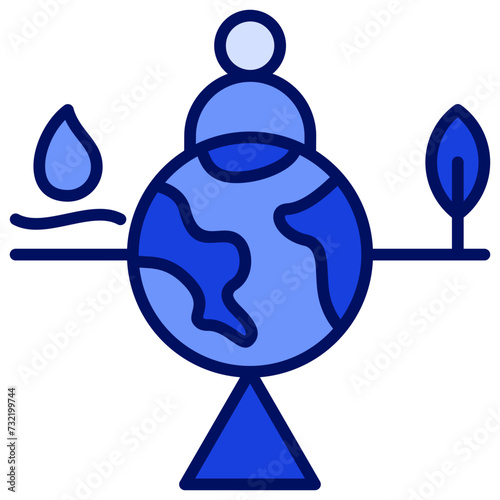 Stability Blue Icon.