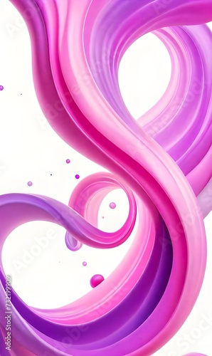 Abstract design of pink and lavender mixed hues on a white background