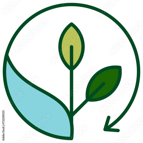 Renewal Outline Color Icon.