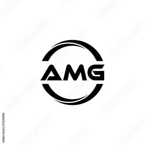 AMG letter logo design with white background in illustrator, cube logo, vector logo, modern alphabet font overlap style. calligraphy designs for logo, Poster, Invitation, etc.