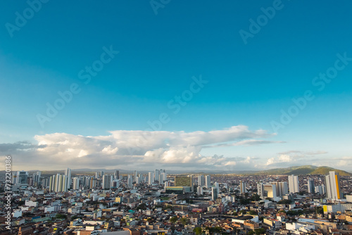 Fototapeta Naklejka Na Ścianę i Meble -  Aerial panoramic landscape of the city of Caruaru, Pernambuco