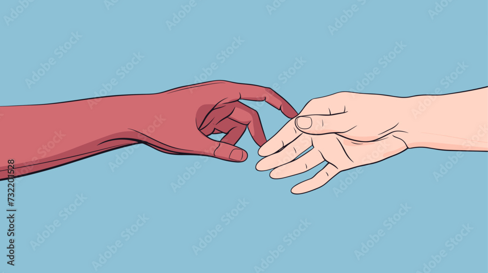 Vector illustration of diverse hands reaching towards each other symbolizing the inclusive and collaborative nature of effective communication. simple minimalist illustration creative Vector illustration of diverse hands reaching towards each other symbolizing the inclusive and collaborative nature of effective communication. simple minimalist illustration creative