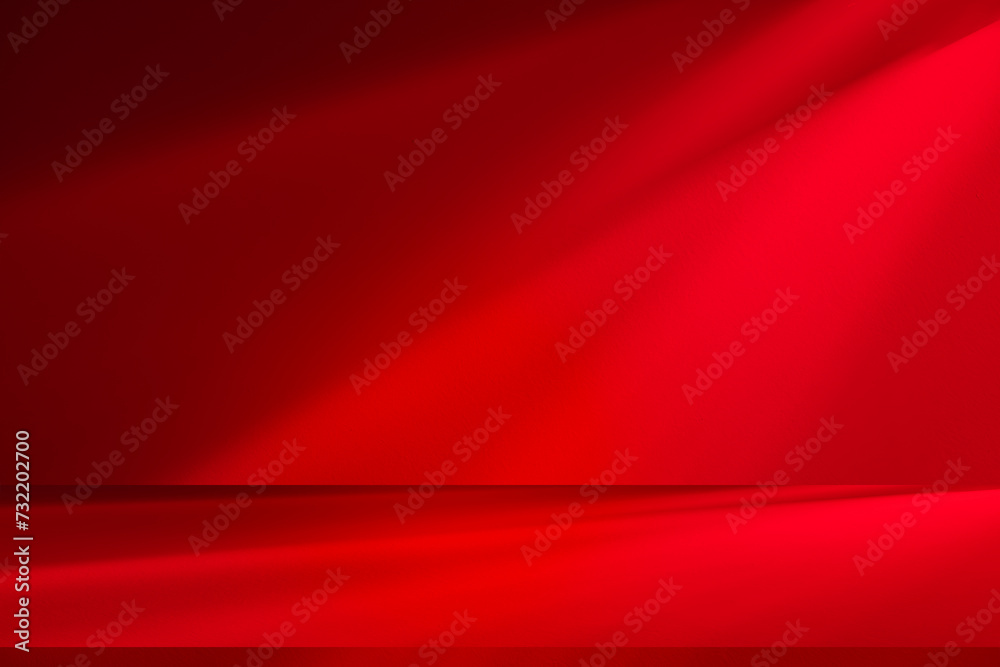 Wall interior background, studio and backdrops show products.with shadow from window color Red background for text insertion and presentation product Wall interior background, studio and backdrops show products.with shadow from window color Red background for text insertion and presentation product