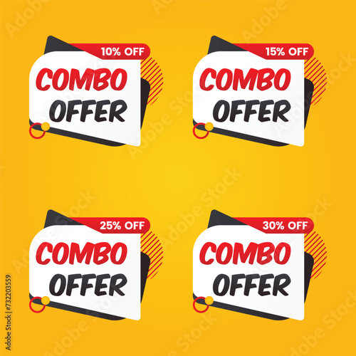 combo offers different percent discount banner design