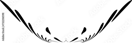 Bowlshaped frame of halftone curved drops. Vector.
