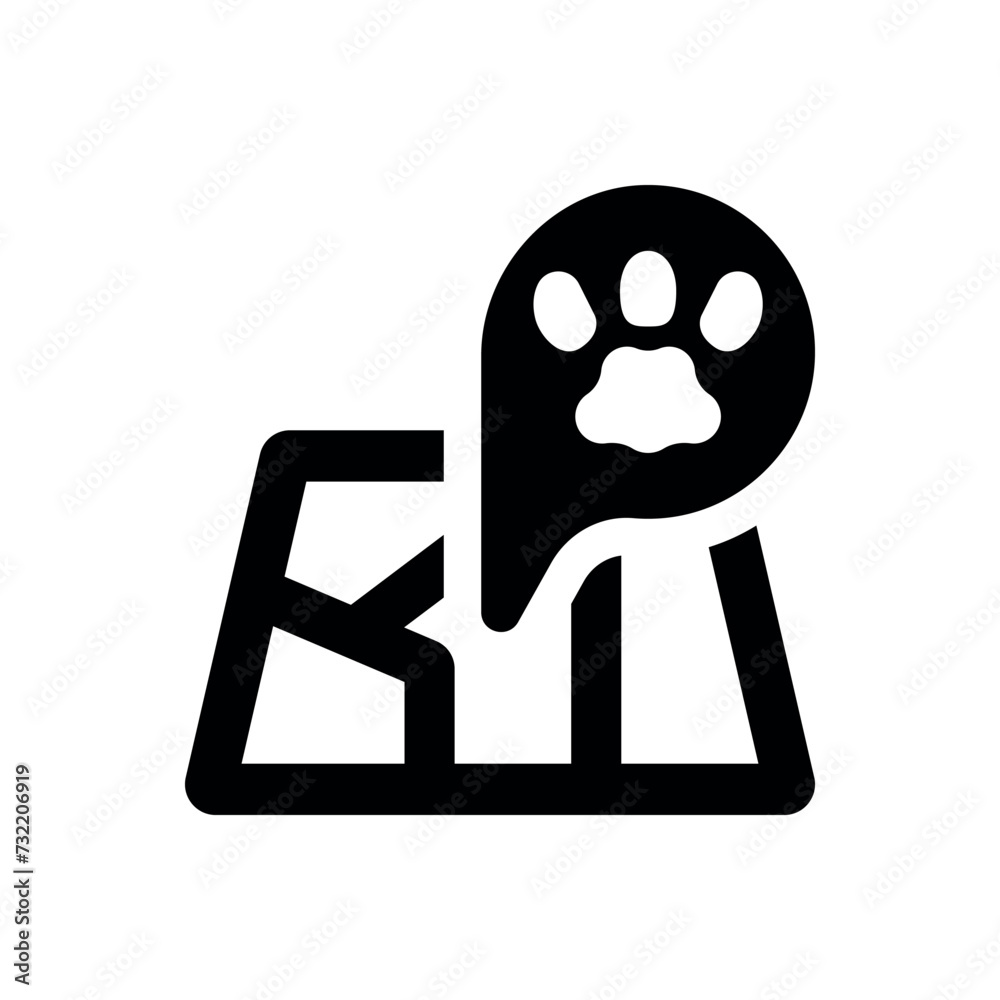 pet location icon vector illustration pet location icon vector illustration