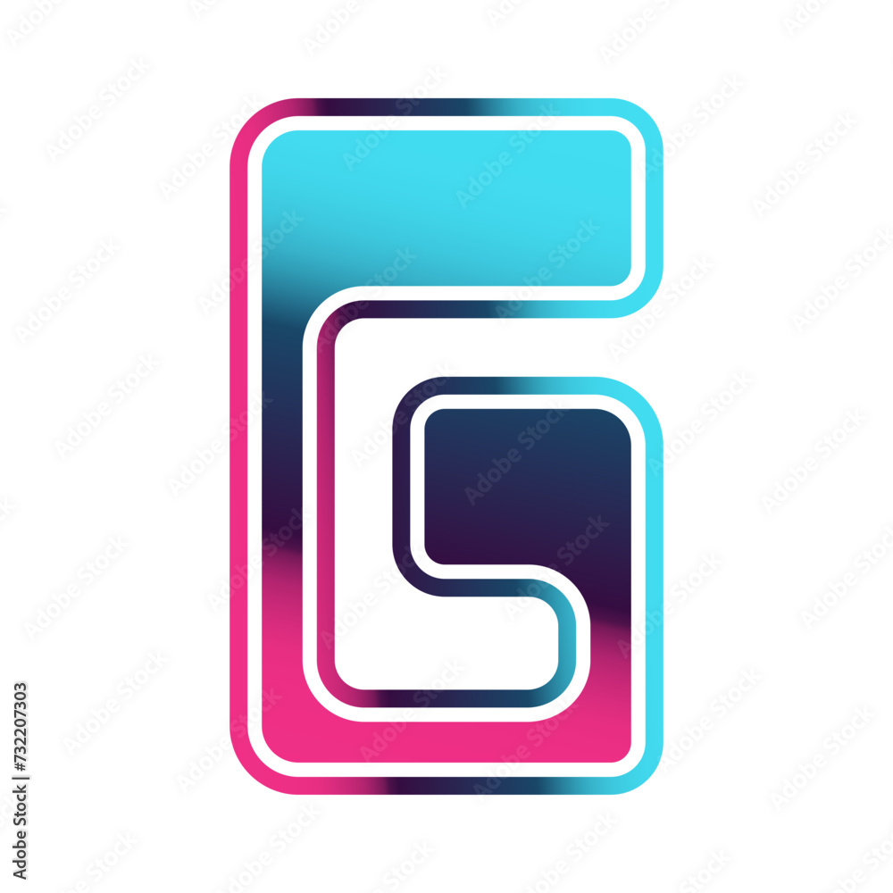 retro futuristic letter G retro futuristic letter G
