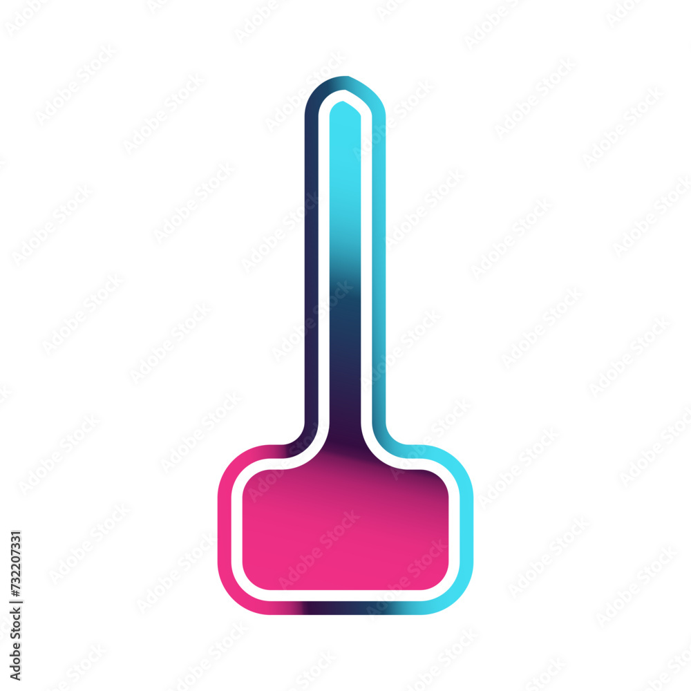 retro futuristic letter I