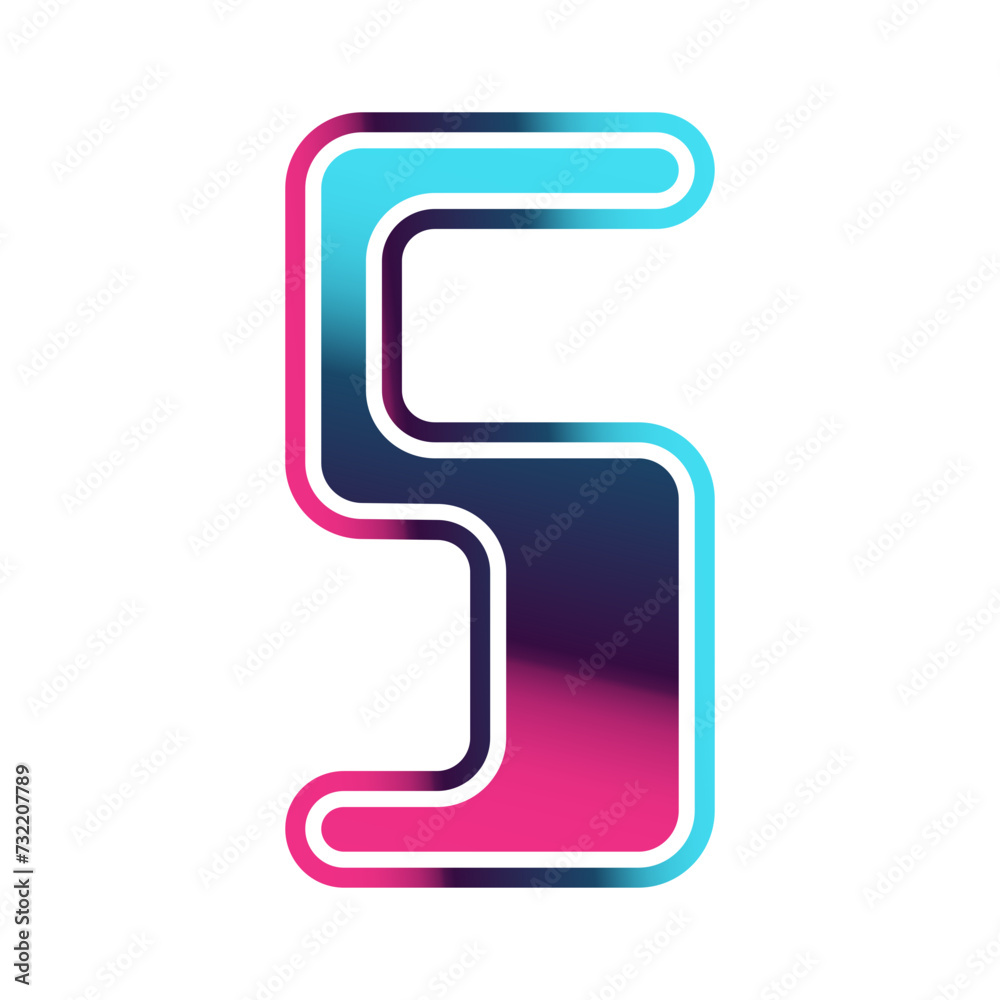 retro futuristic number 5 retro futuristic number 5