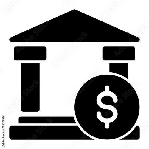 This is the Banking icon from the Accounting icon collection with an Solid style