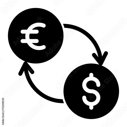 This is the Exchange icon from the Accounting icon collection with an Solid style