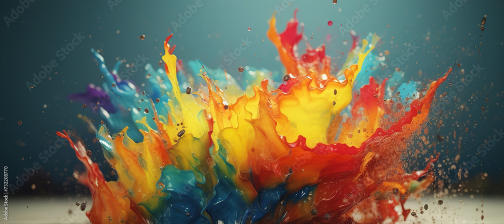 colorful watercolor ink splashes, paint 101