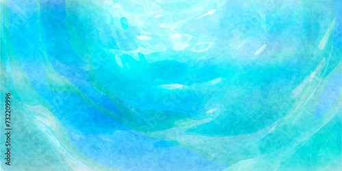 青　和柄　水彩　背景	 photo