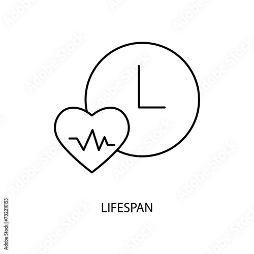 lifespan concept line icon. Simple element illustration. lifespan concept outline symbol design.
