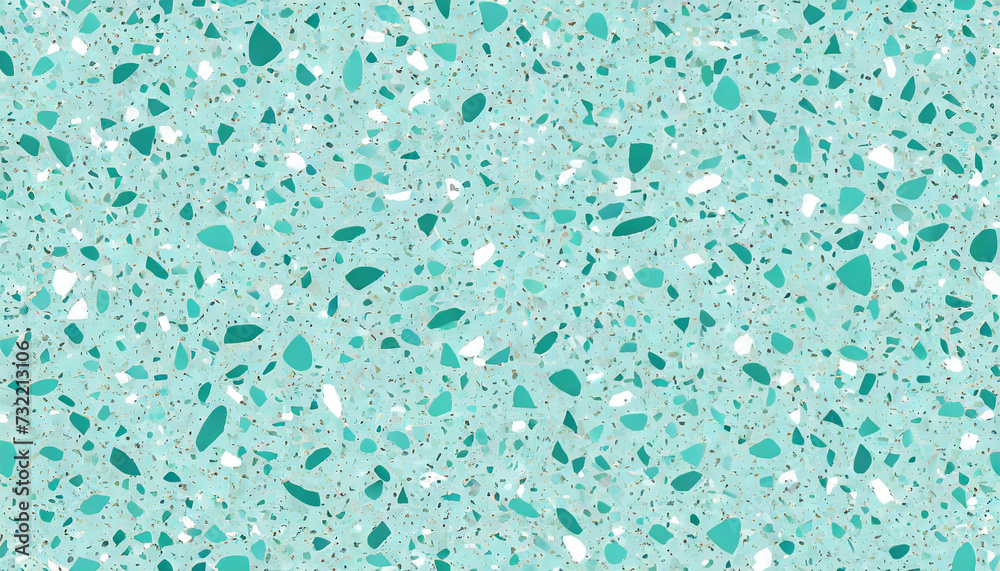 Obraz premium Turquoise blue terrazzo floor texture background