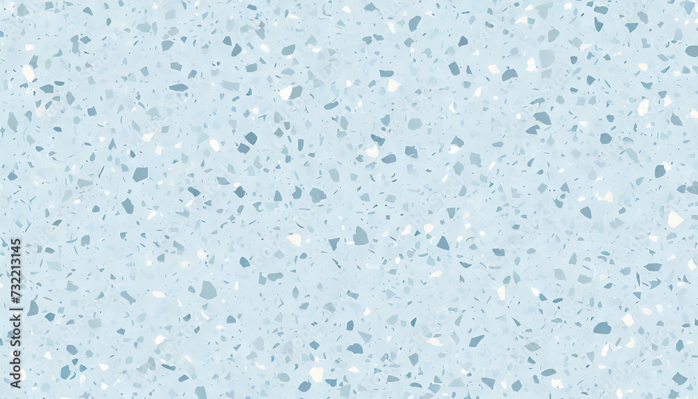Pale blue terrazzo floor texture background