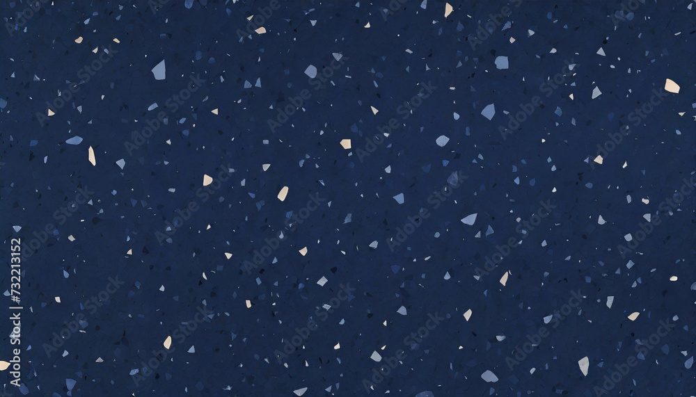 Fototapeta premium Dark blue terrazzo floor texture background