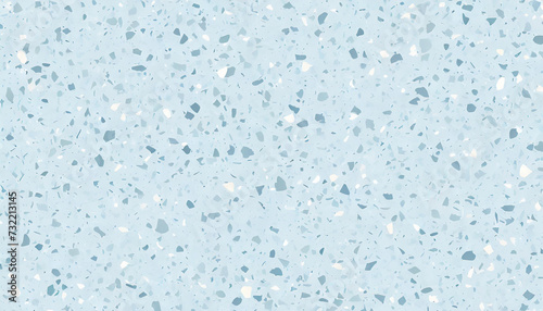 Pale blue terrazzo floor texture background