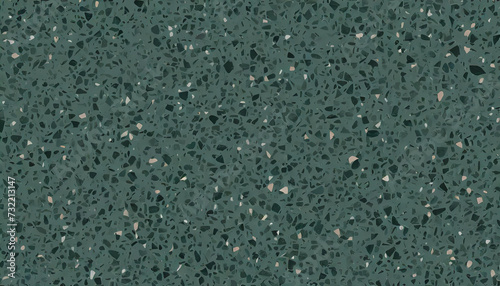 Dark green terrazzo floor texture background