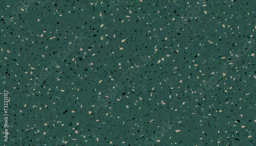 Dark green terrazzo floor texture background © Aarón