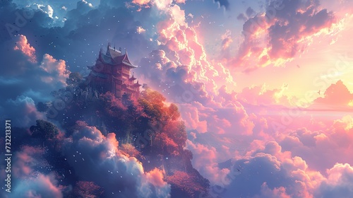 A sanctuary on the cloud Background 