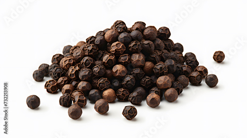 black pepper on isolated background