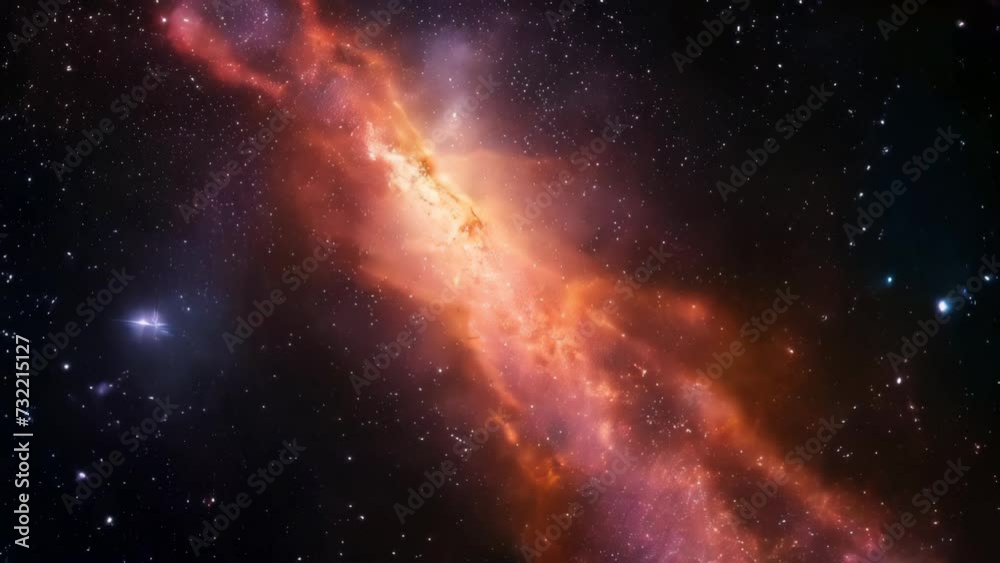 Purple and yellow nebulae emitting a mystical light against the backdrop of twinkling stars in the cosmic darkness
Purple and yellow nebulae emitting a mystical light against the backdrop of twinkling stars in the cosmic darkness