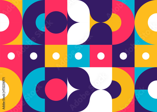 Abstract Bauhaus geometric pattern background